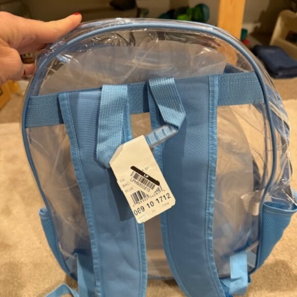 NEW All in Motion Light Blue Clear Backpack Bookbag 18" - Picture 2 of 2